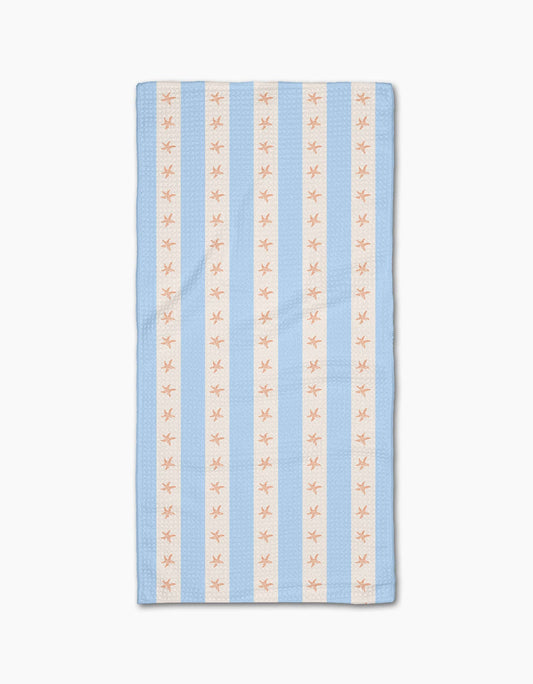 Starfish Sea Stripe Bar Towel