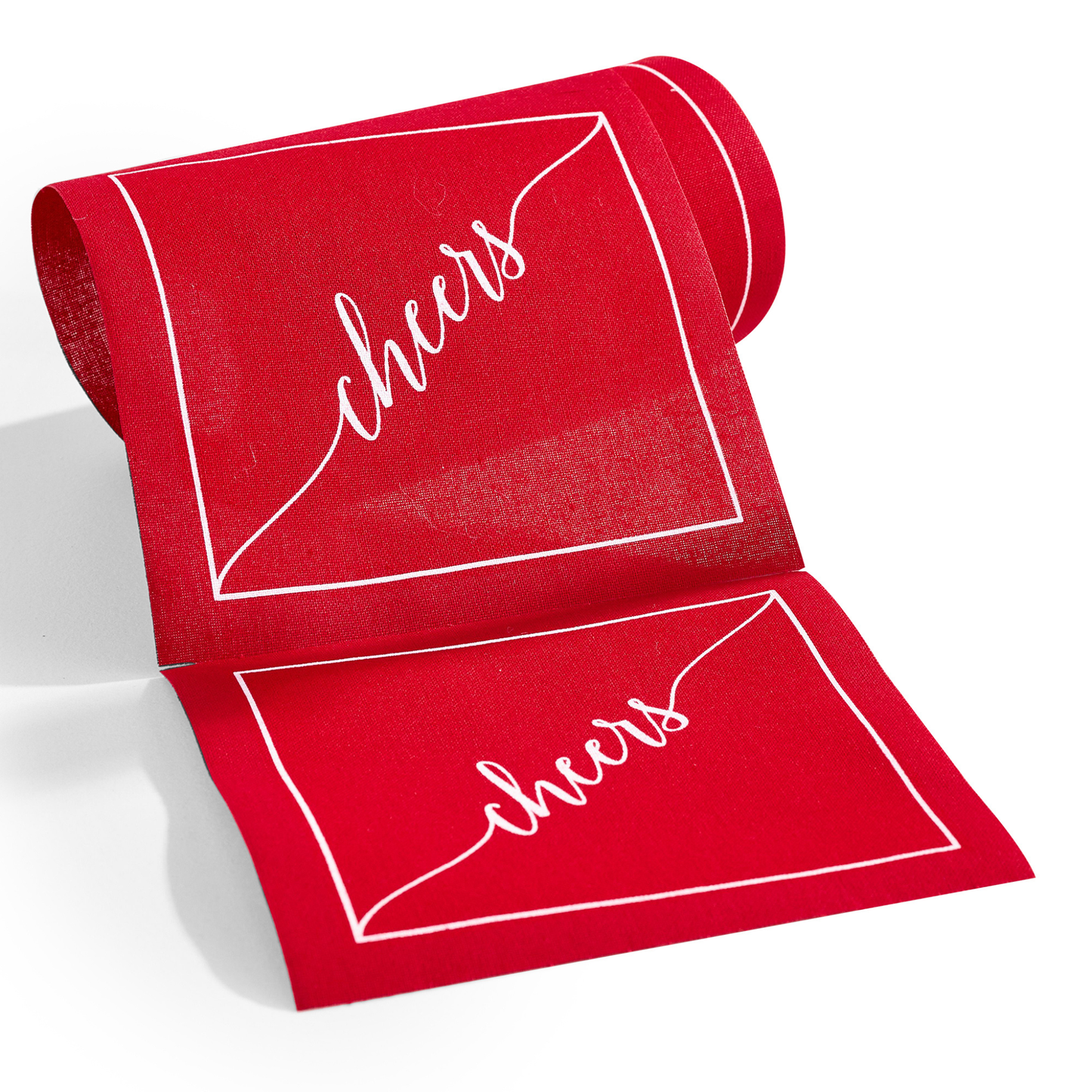 Red Cheers Disposable Cotton Cocktail Napkins