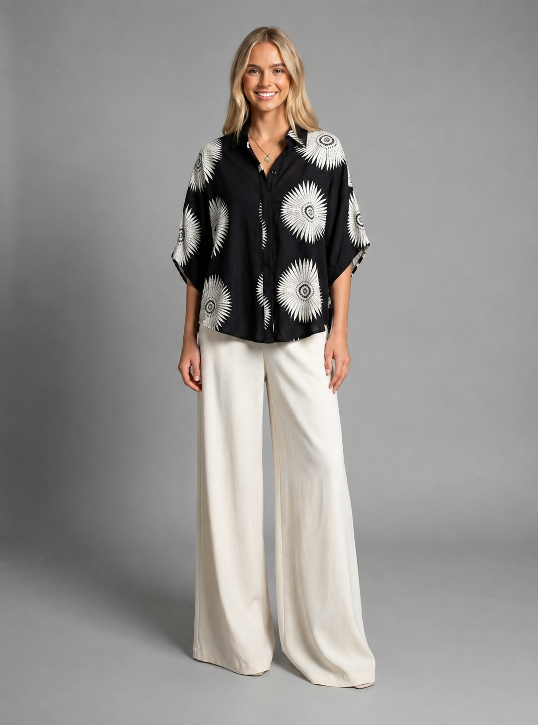 Bloom Oversized Button-Up Shirt