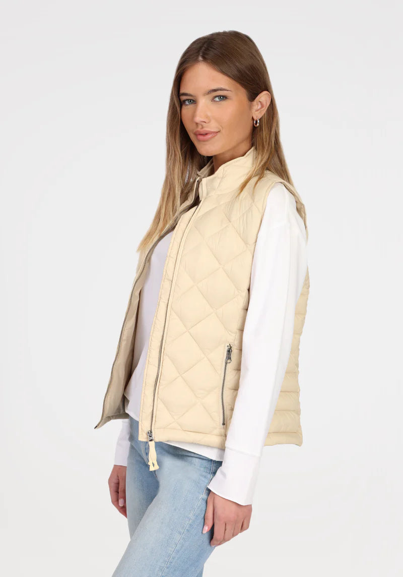 Fitted zip vest with pockets