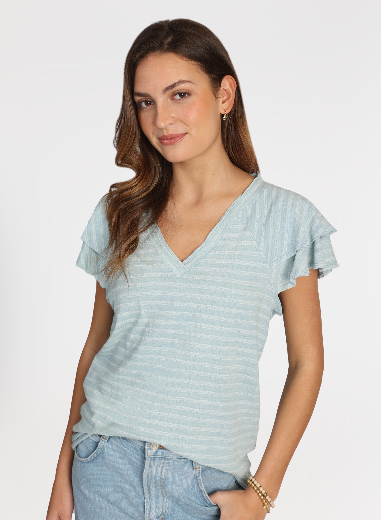 Roe ruffle sleeve shirt