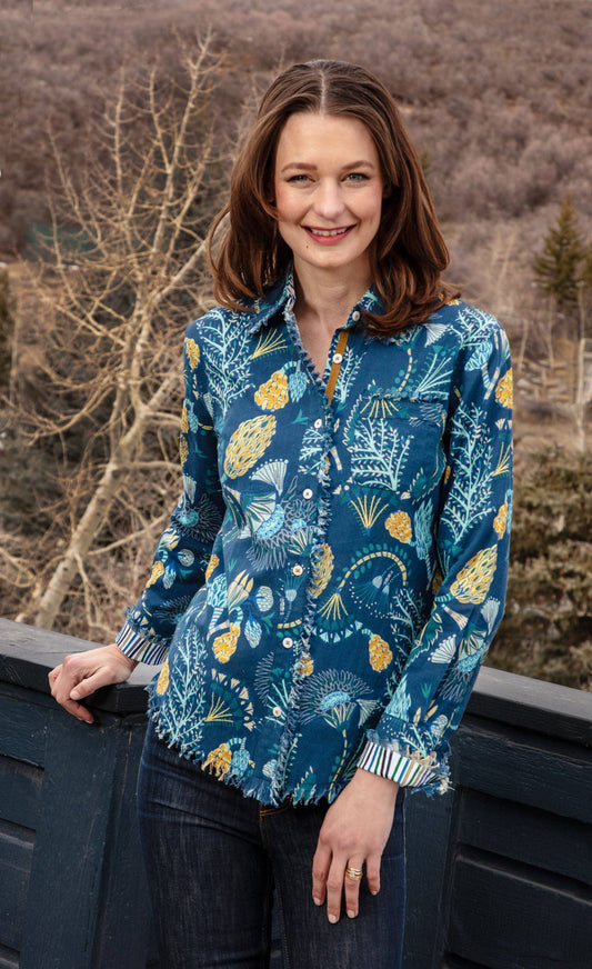 Blue Underwater Blouse