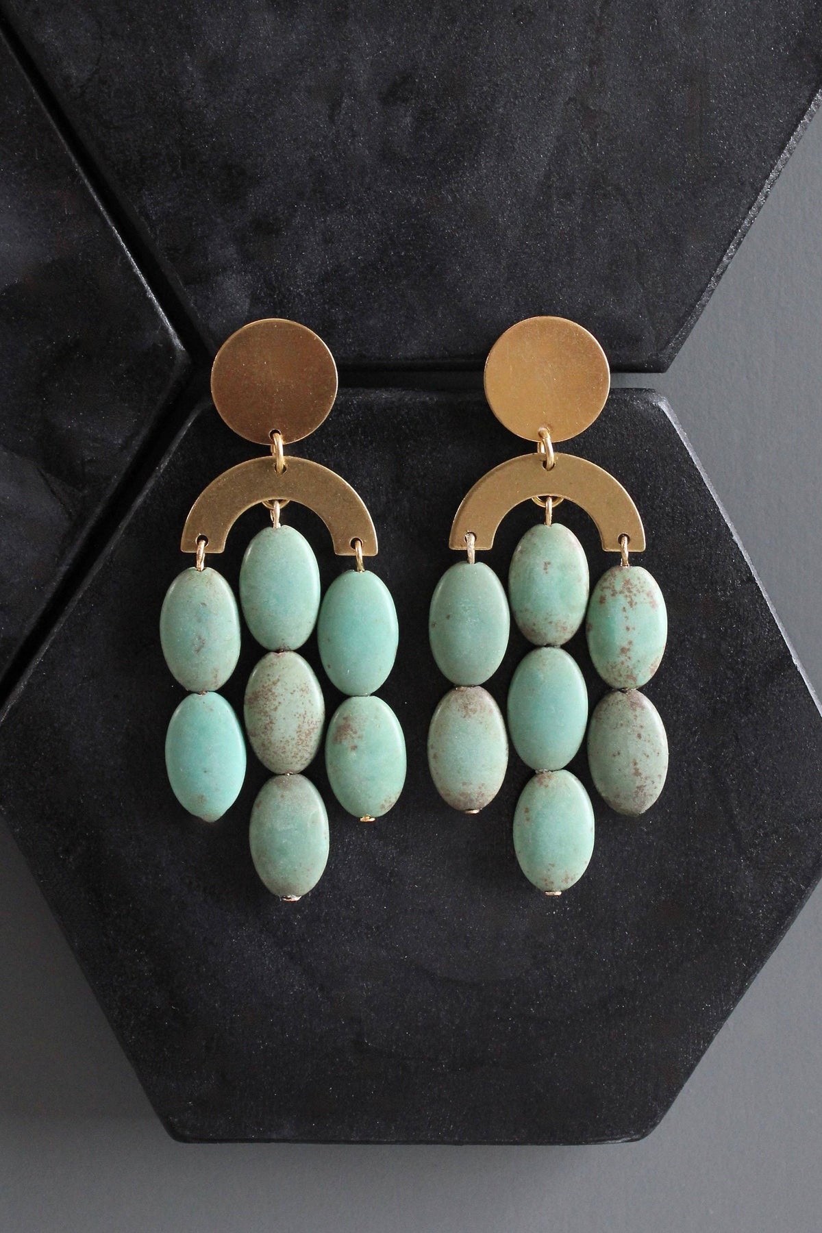 Turquoise Artdeco earrings