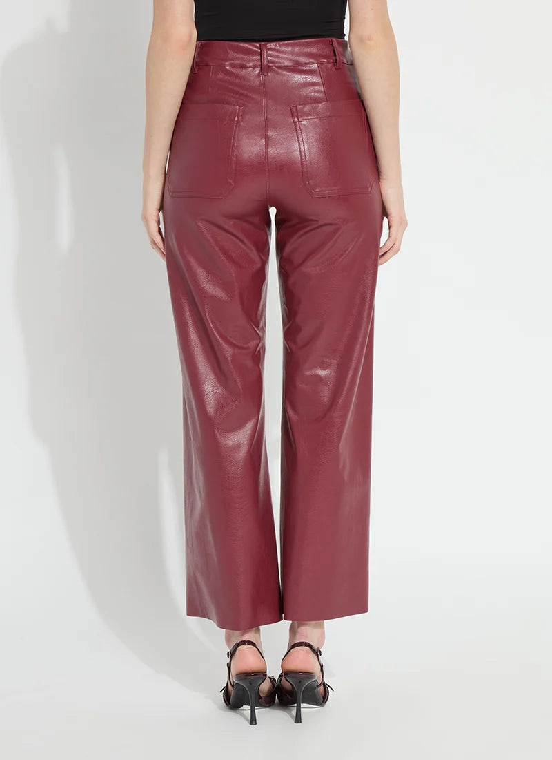 Vegan Leather Wide Leg Pant