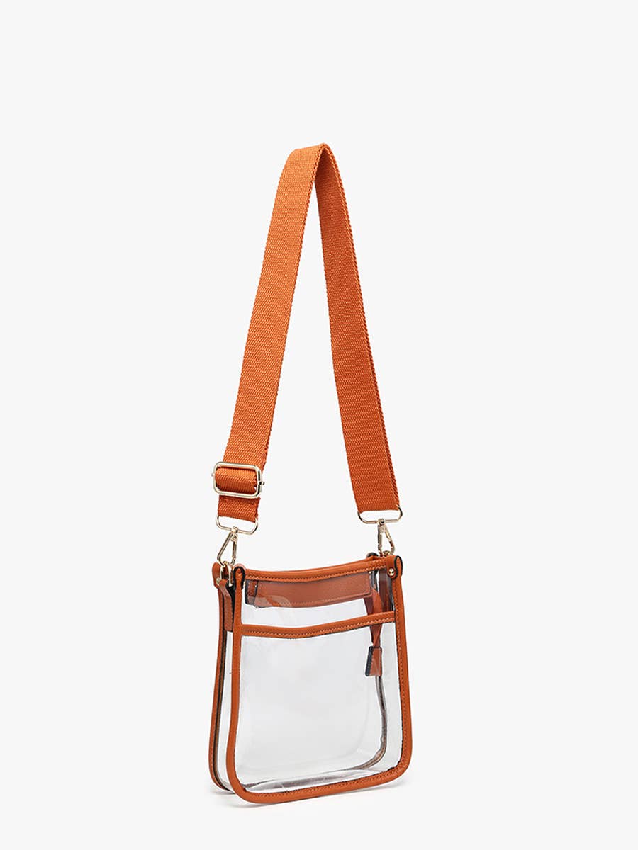Orange Clear Stadium Crossbody Bag