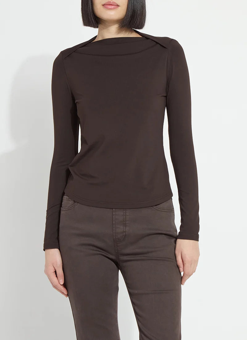 Crossed Boat-Neck Top