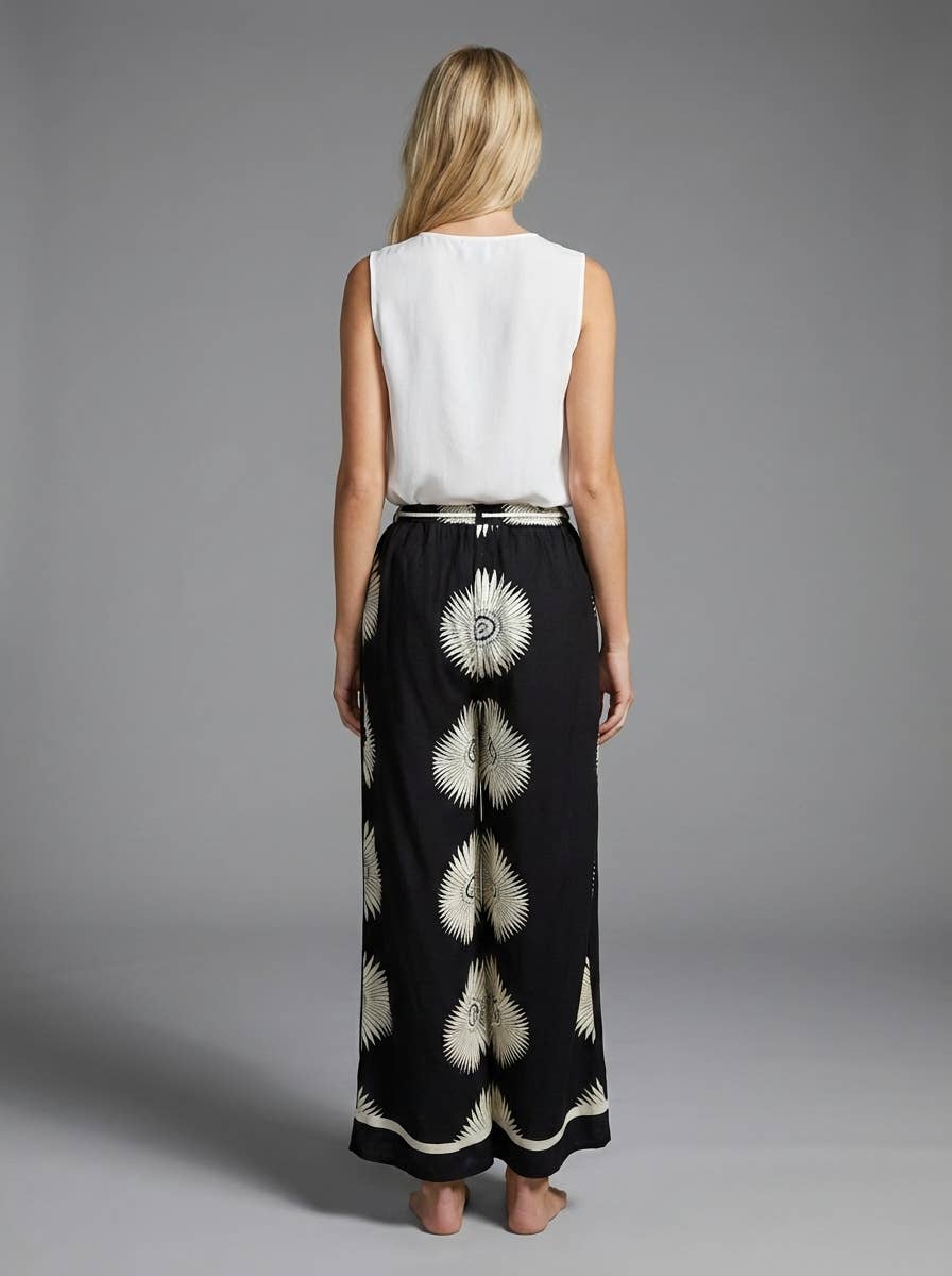 Lunar Bloom Wide Leg Pants: LUNAR BLOOM / L