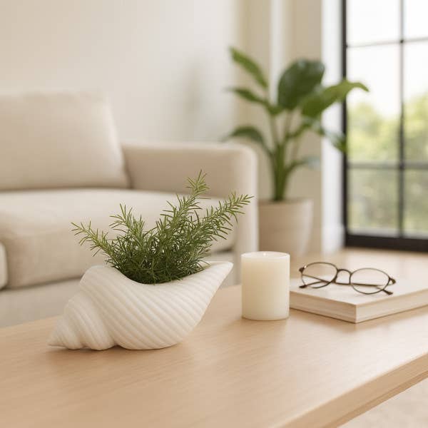 Decorative Conch Shell Planter