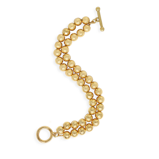 Stylish Layered Beaded Chain Bracelet