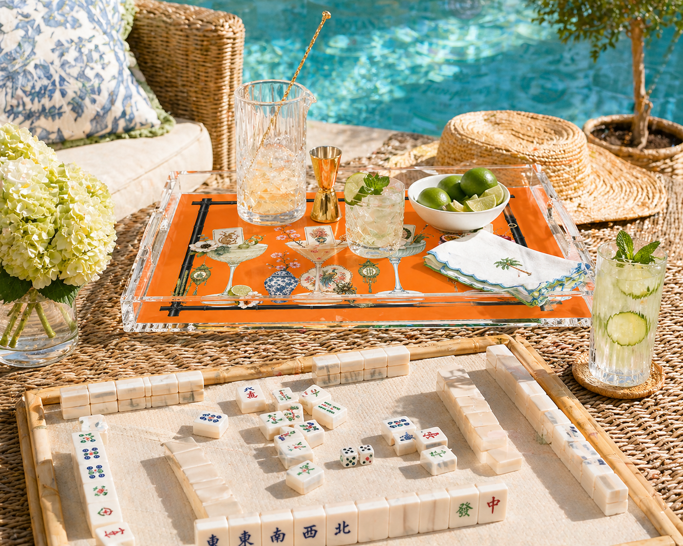 Acrylic Vanity Mahjong  Tiles & Tinis
