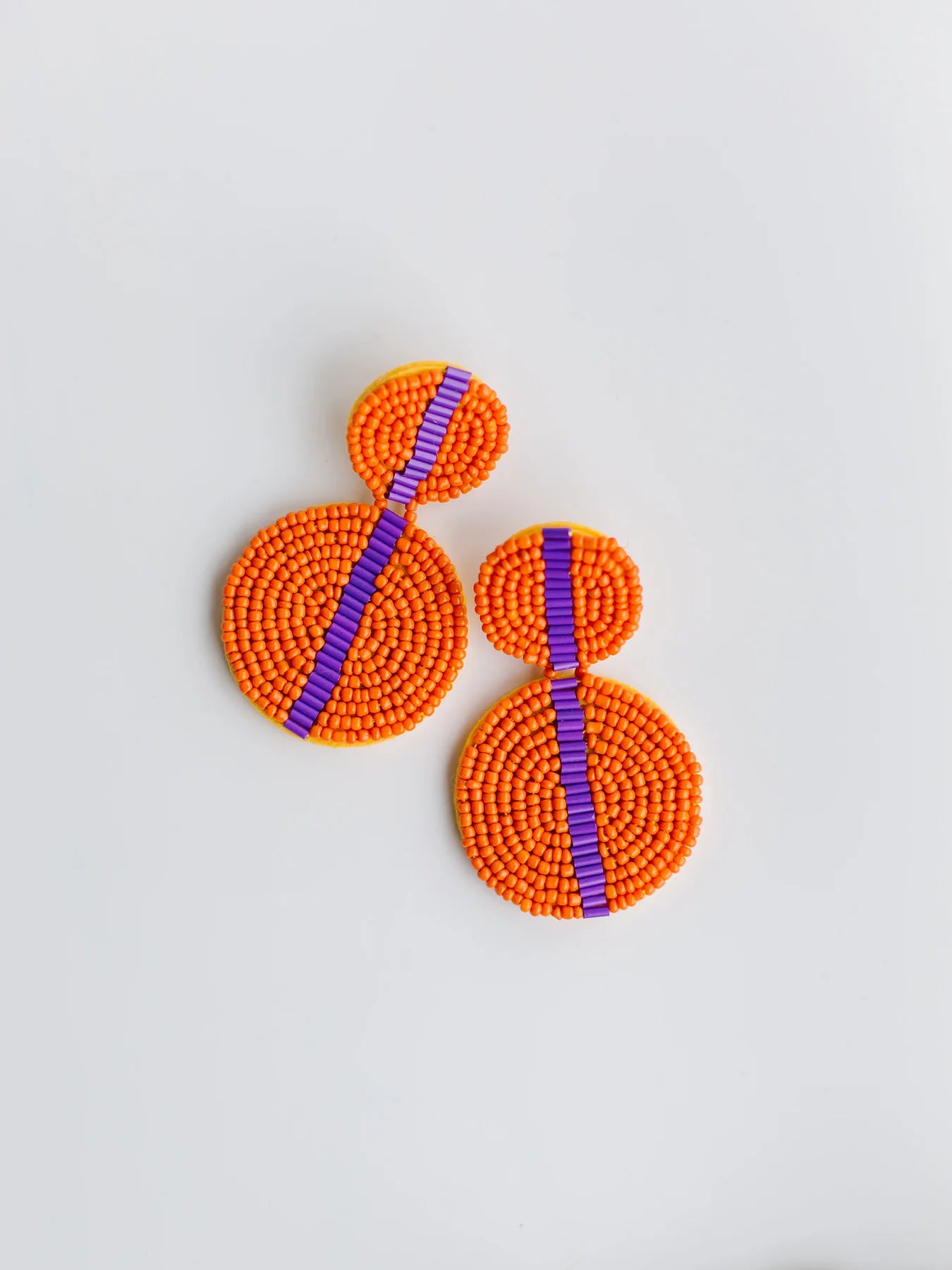 Purple and Orange Earrings