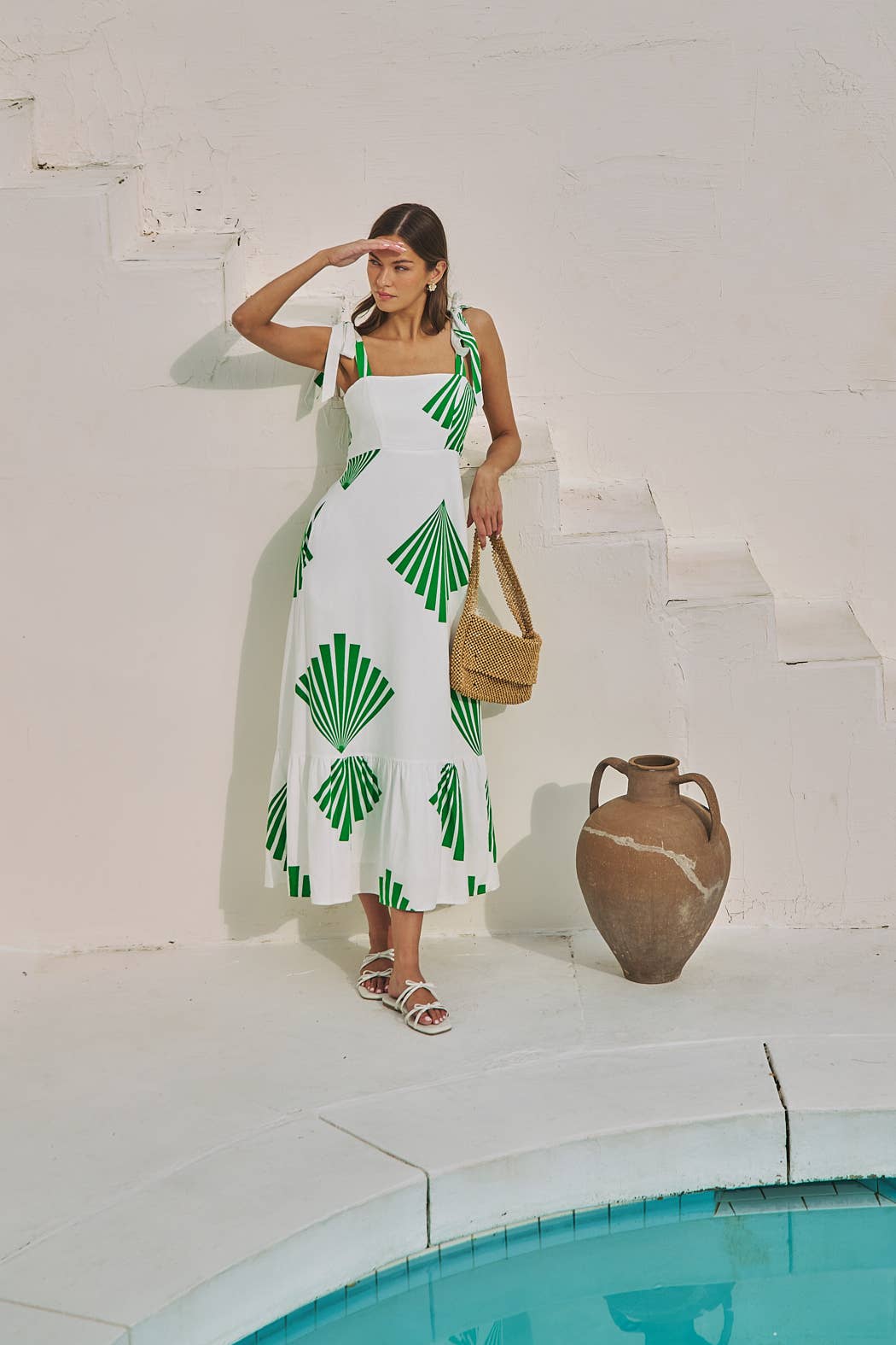 Breeze Shoulder Tie Maxi Dress