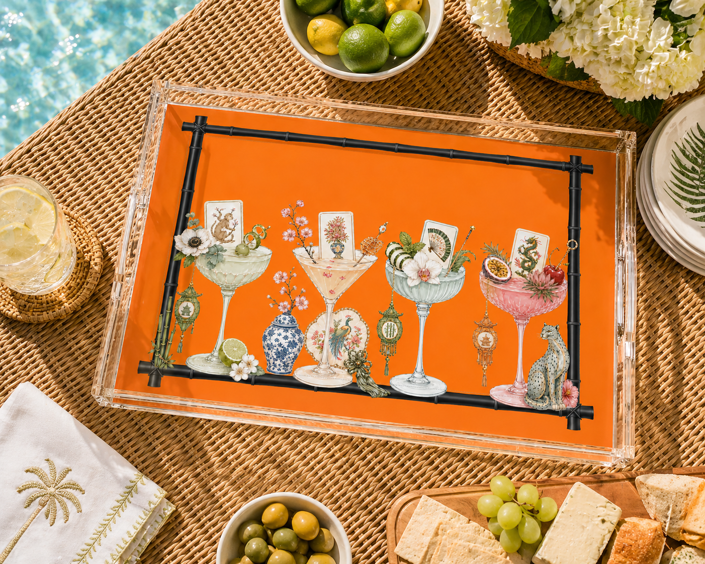 Acrylic Vanity Mahjong  Tiles & Tinis
