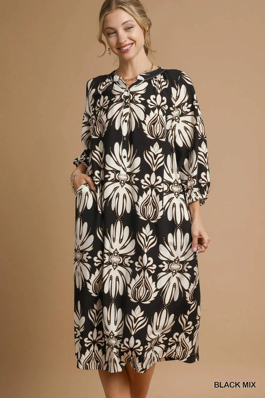Print Midi Dress