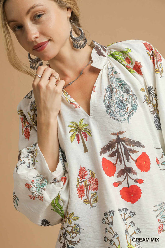 Farrah Floral Print Shirt