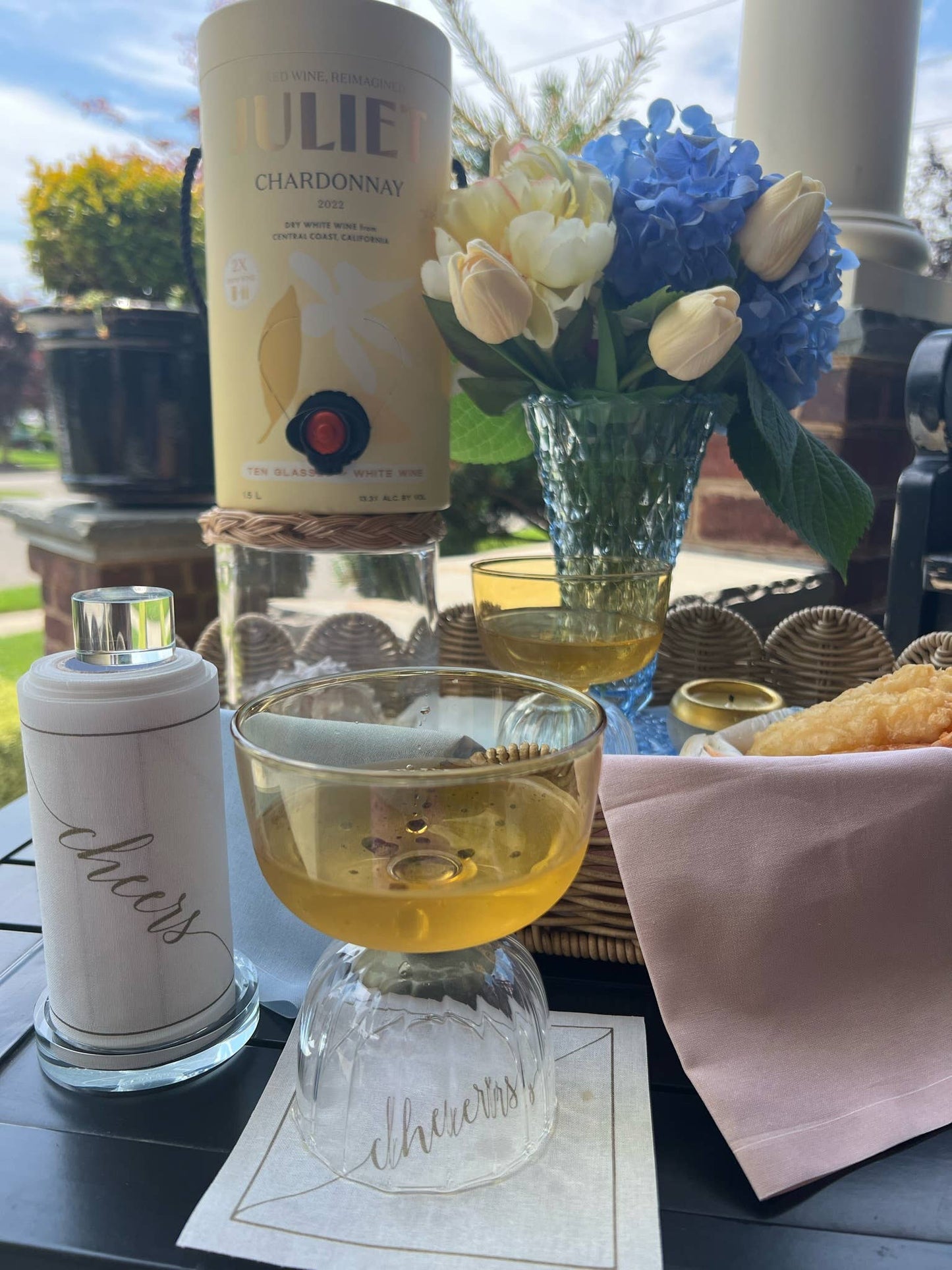 Glass Cocktail Napkin Stand Roll Holder