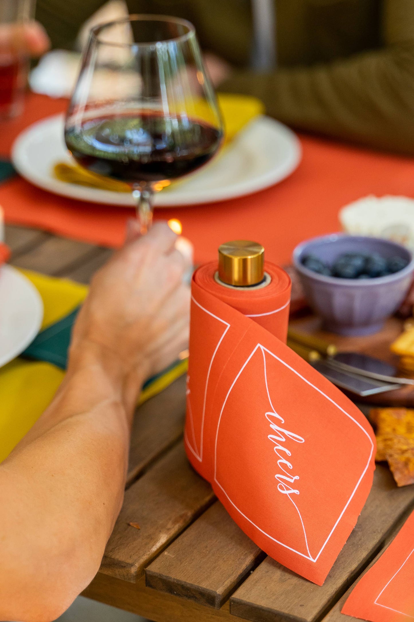 Cocktail Size Gold Stand For Cocktail Napkin Rolls