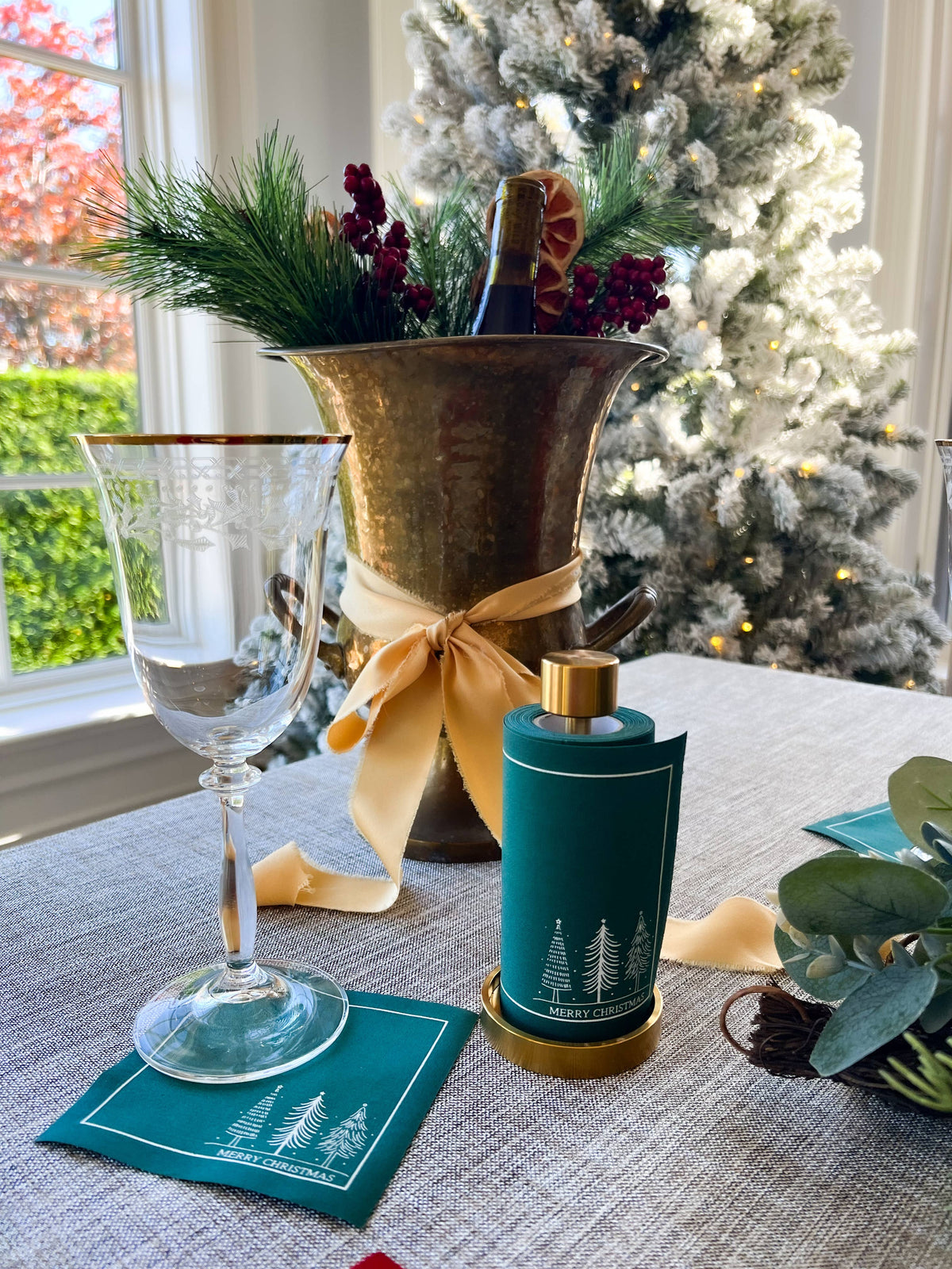 Whispering Pines Cotton Cocktail Napkins