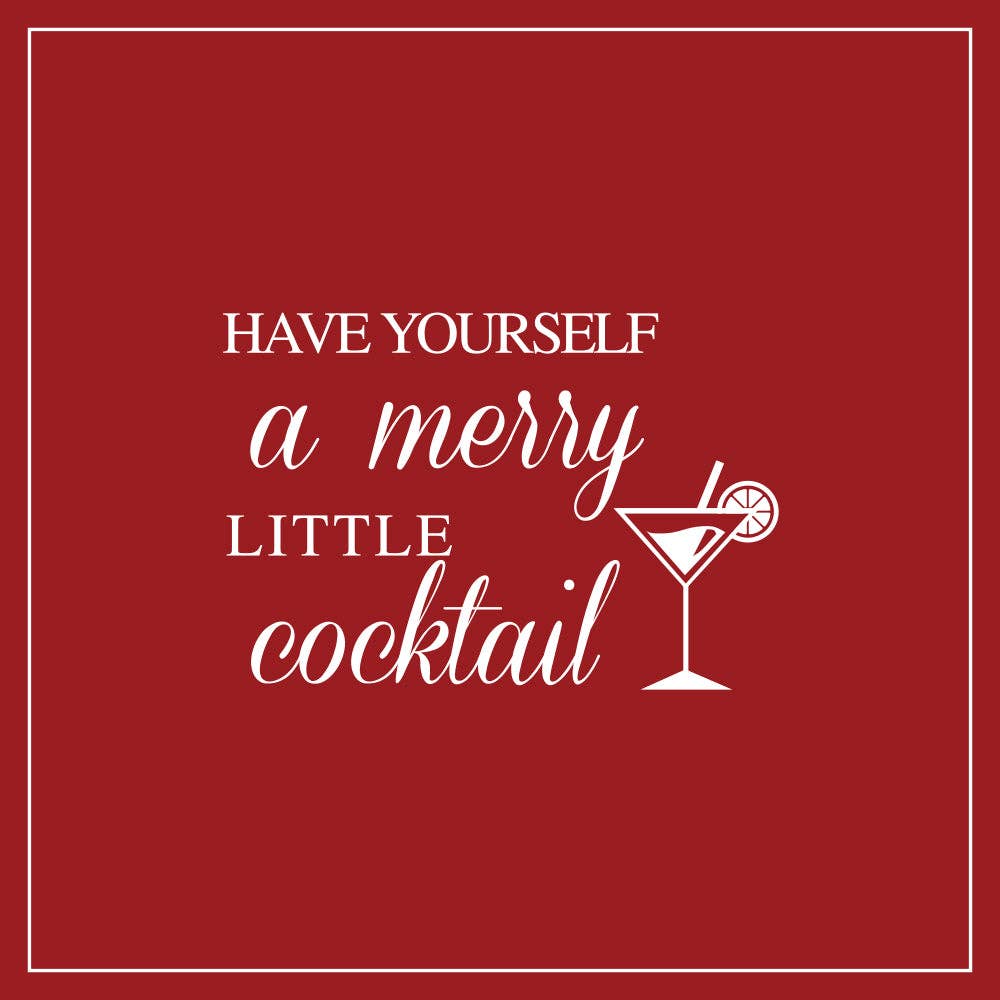 Merry Little Cotton Cocktail Napkin