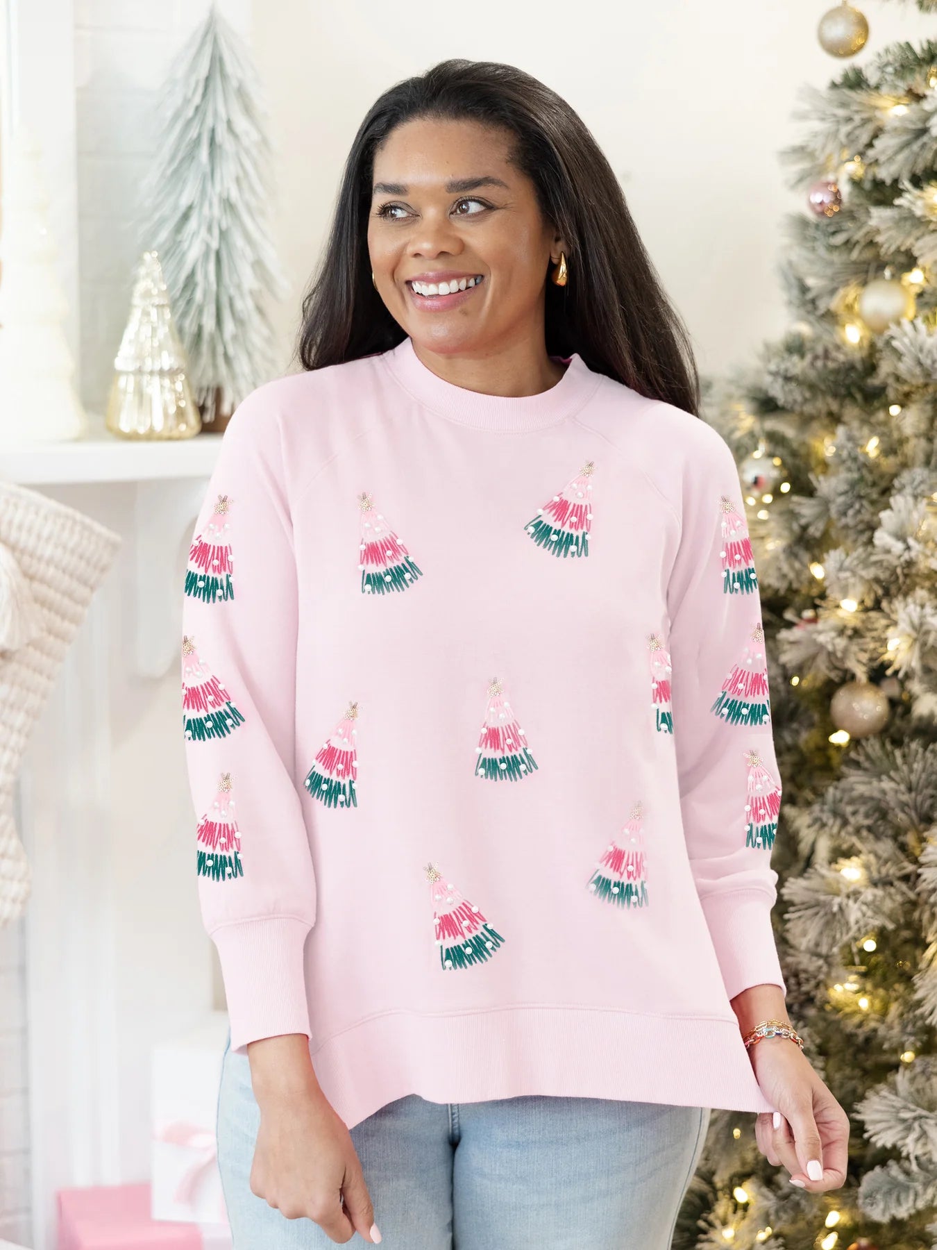 Embroidered Tree Sweatshirt