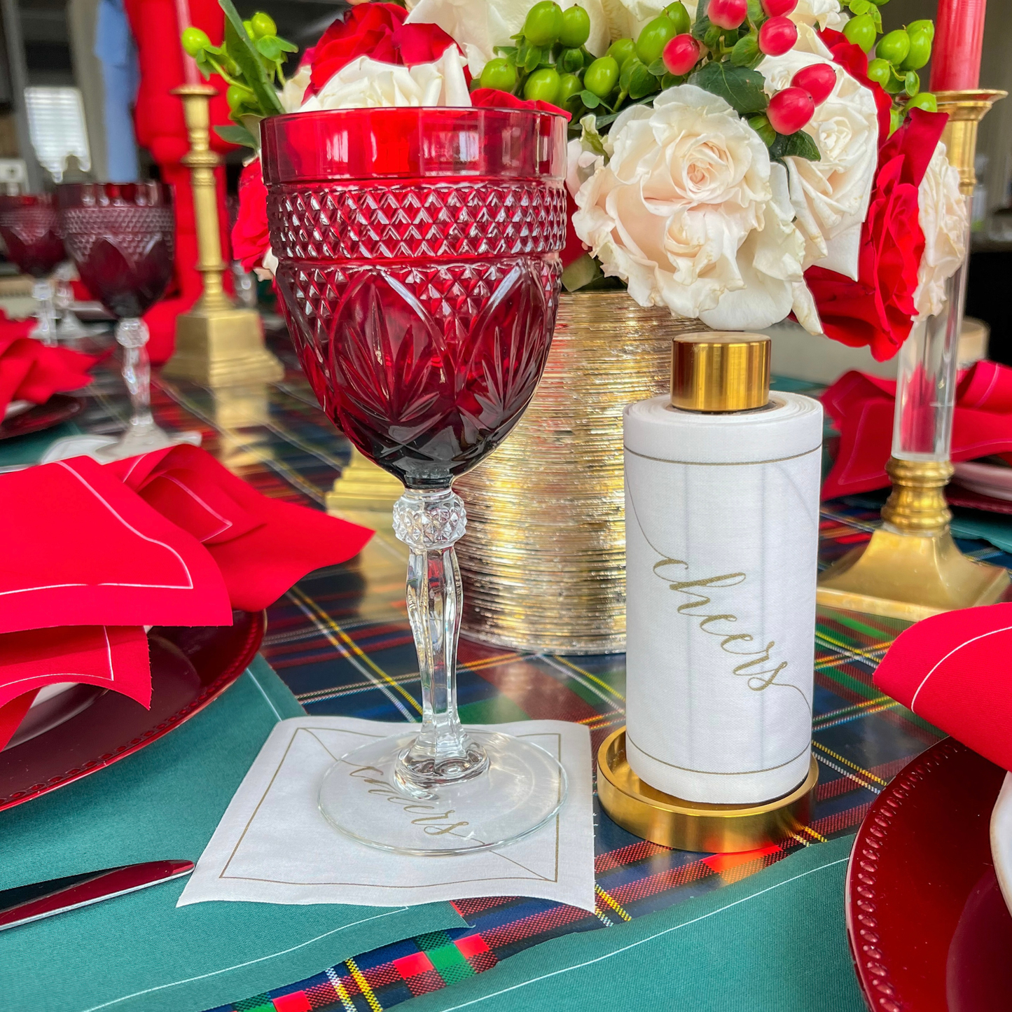 Golden Salute Disposable Cotton Cocktail Napkins