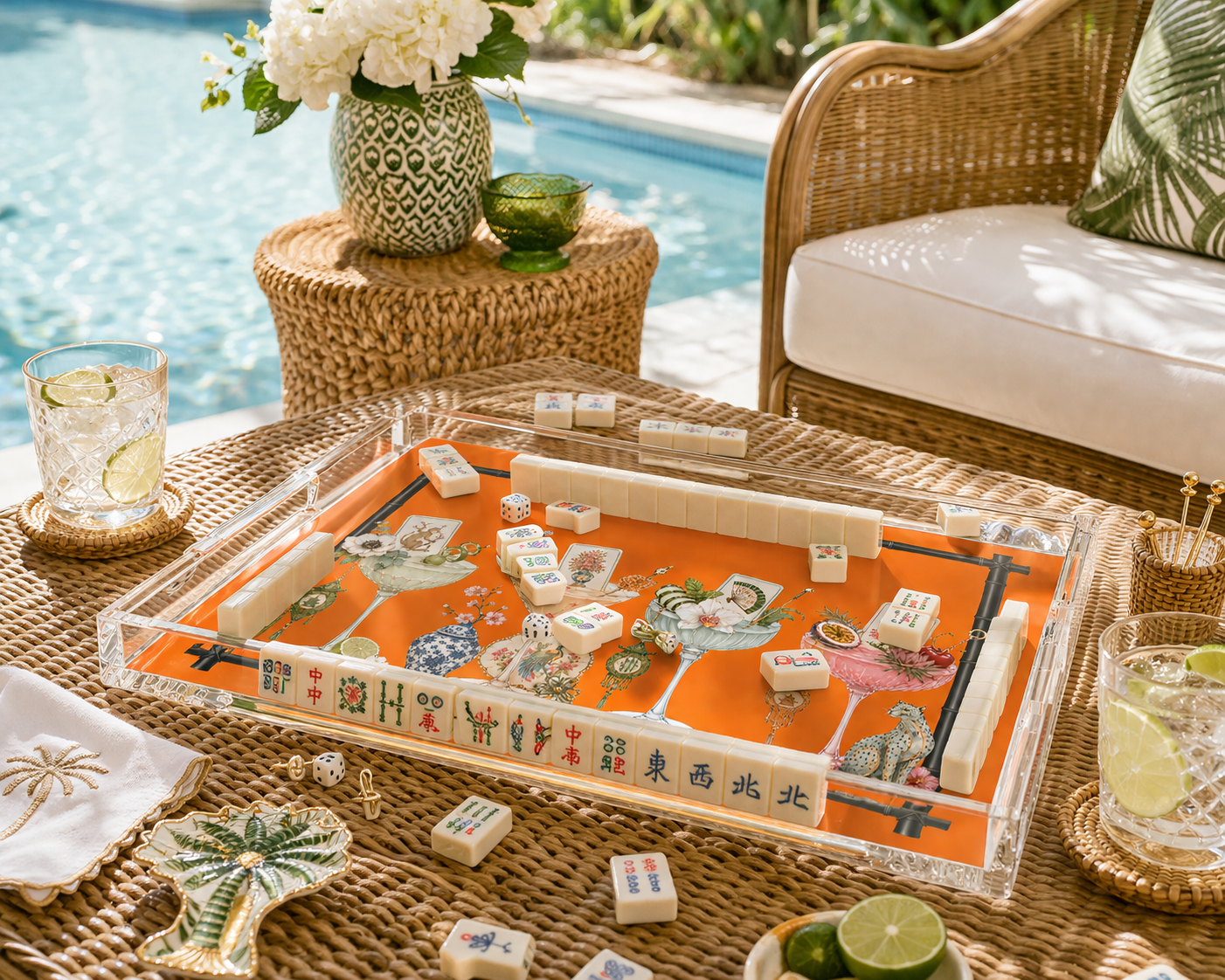 Acrylic Vanity Mahjong  Tiles & Tinis