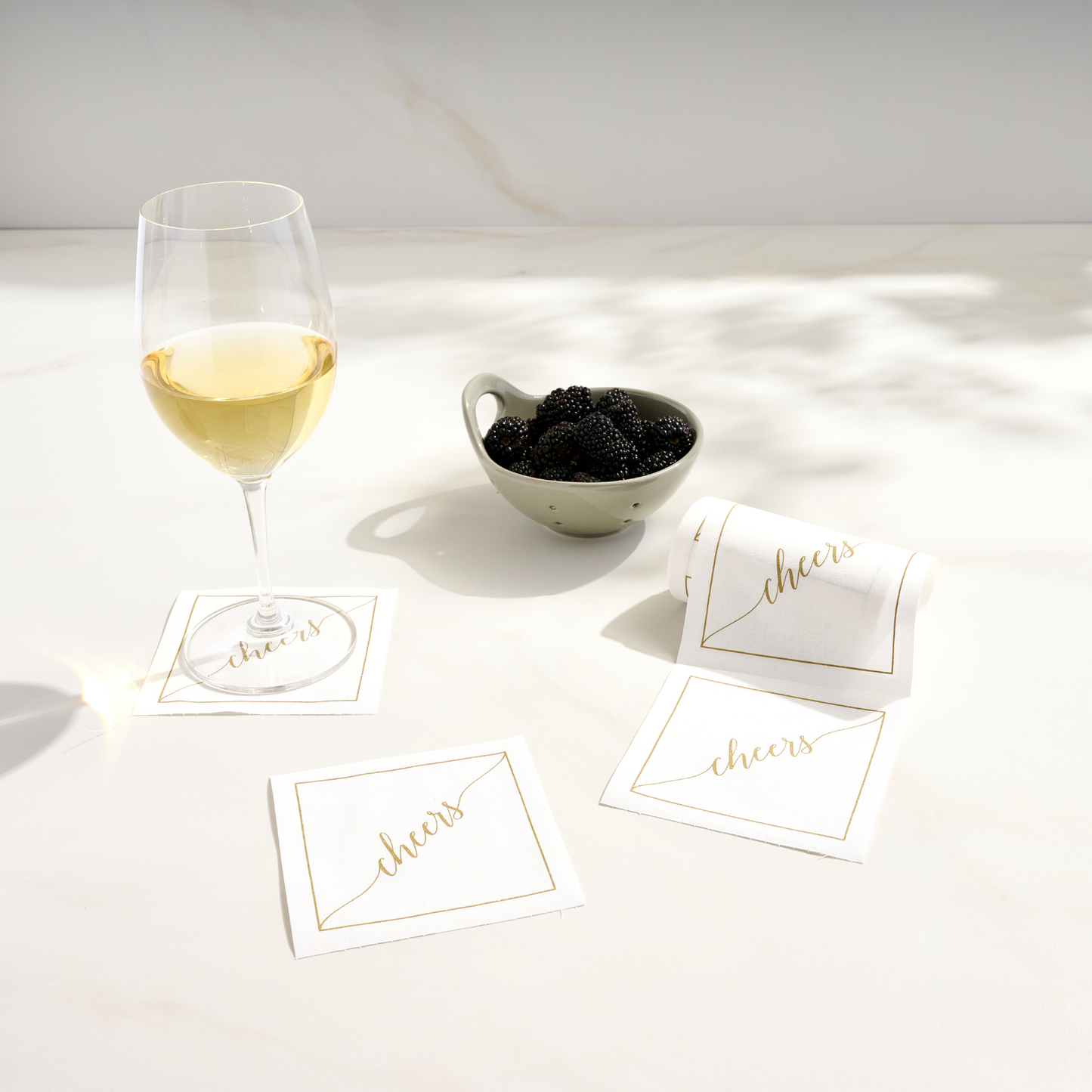 Golden Salute Disposable Cotton Cocktail Napkins