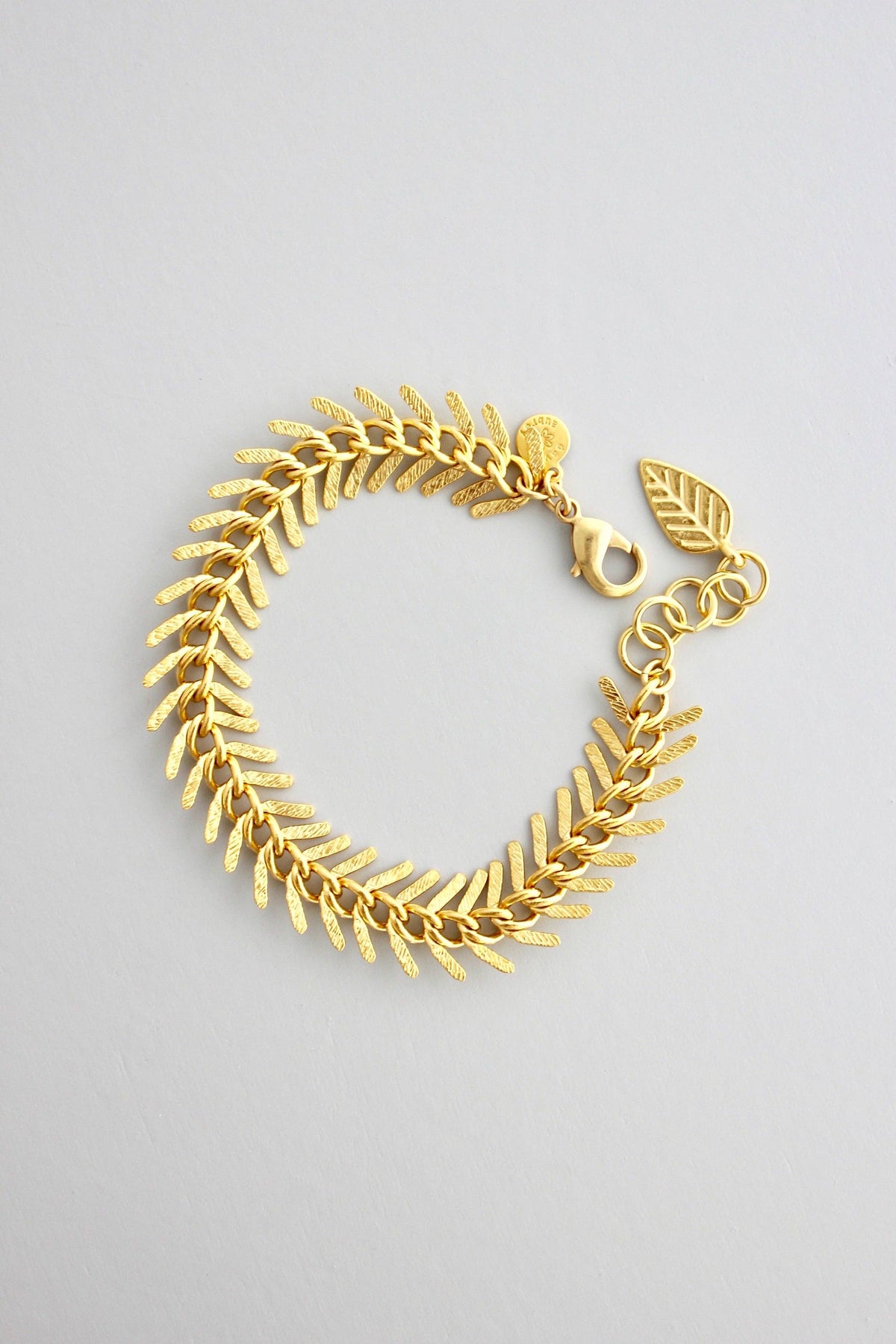 Matte gold Fish Bone Bracelet