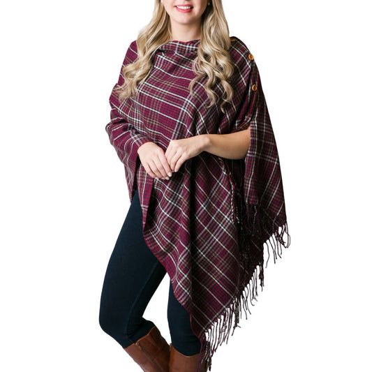 3-In-1 Plaid Wrap Red and Navy Plaid