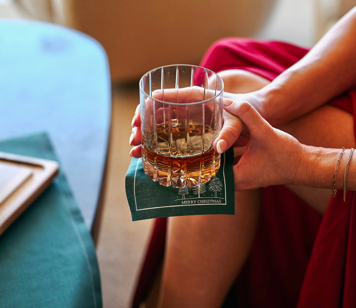Whispering Pines Cotton Cocktail Napkins