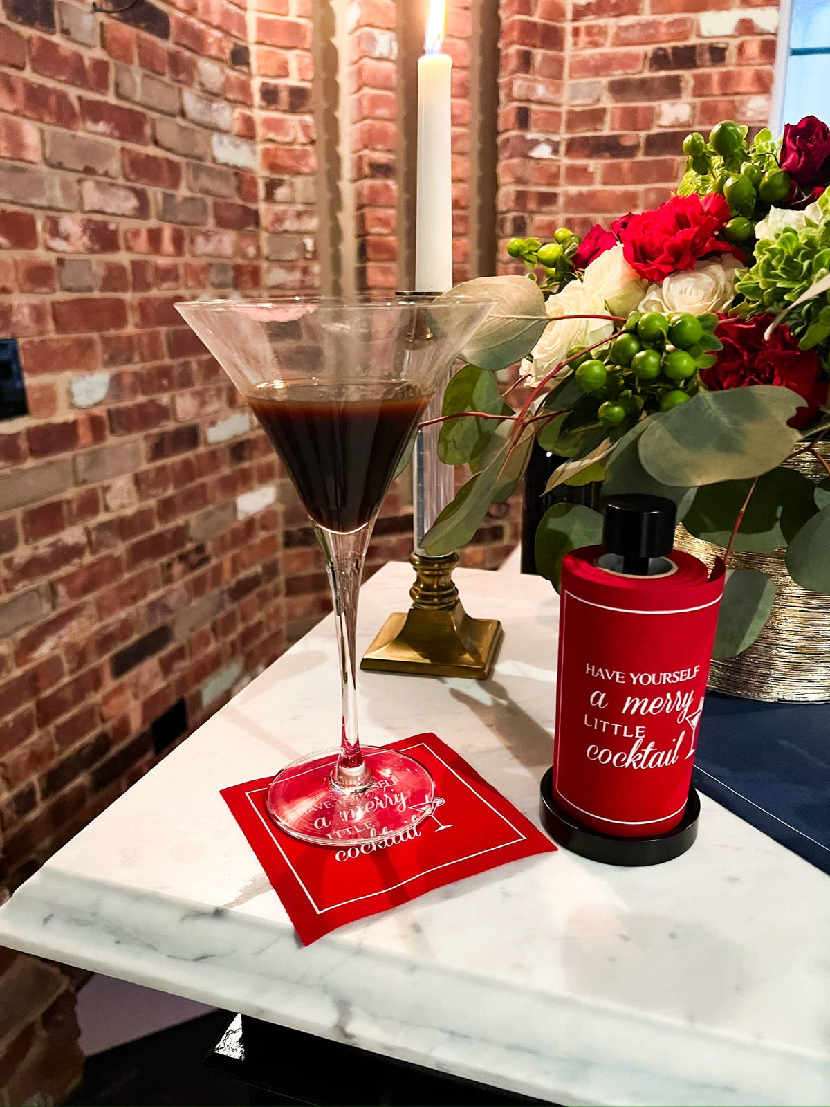Merry Little Cotton Cocktail Napkin