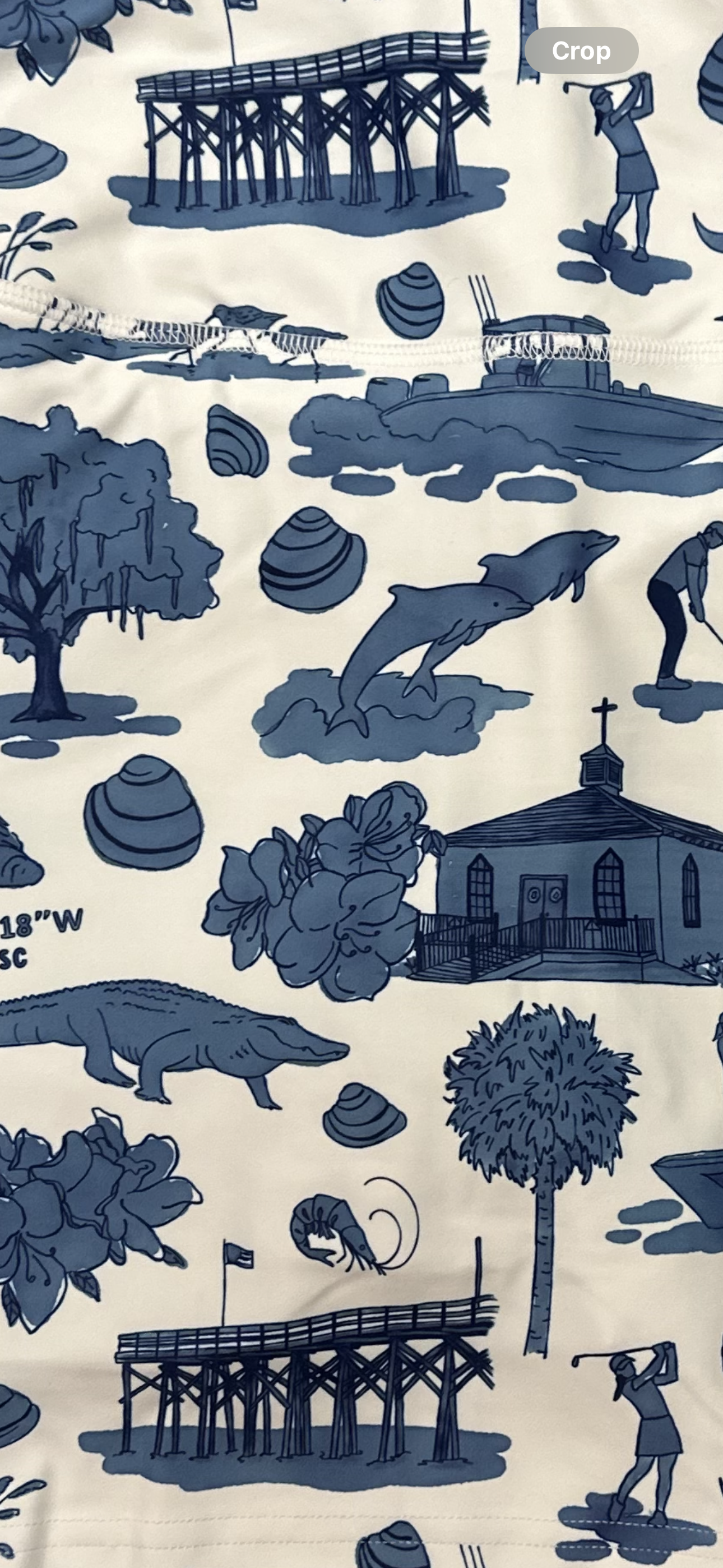 Navy Pawleys Island Print Skort