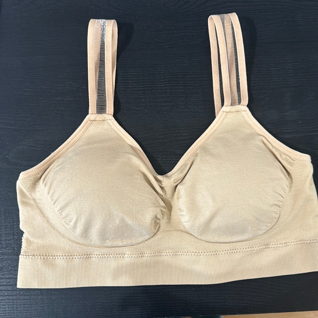 Wide Sheer Strap Bra