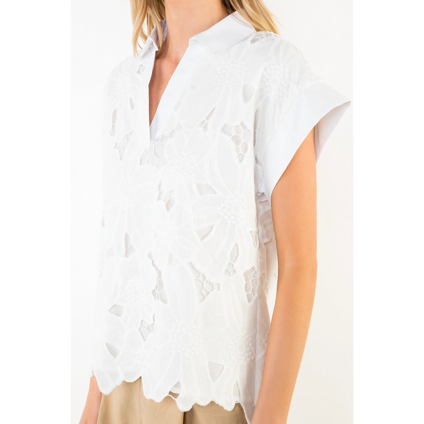 White Eyelet Shirt