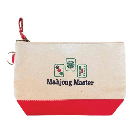 Mahjong Embroidered Pouch