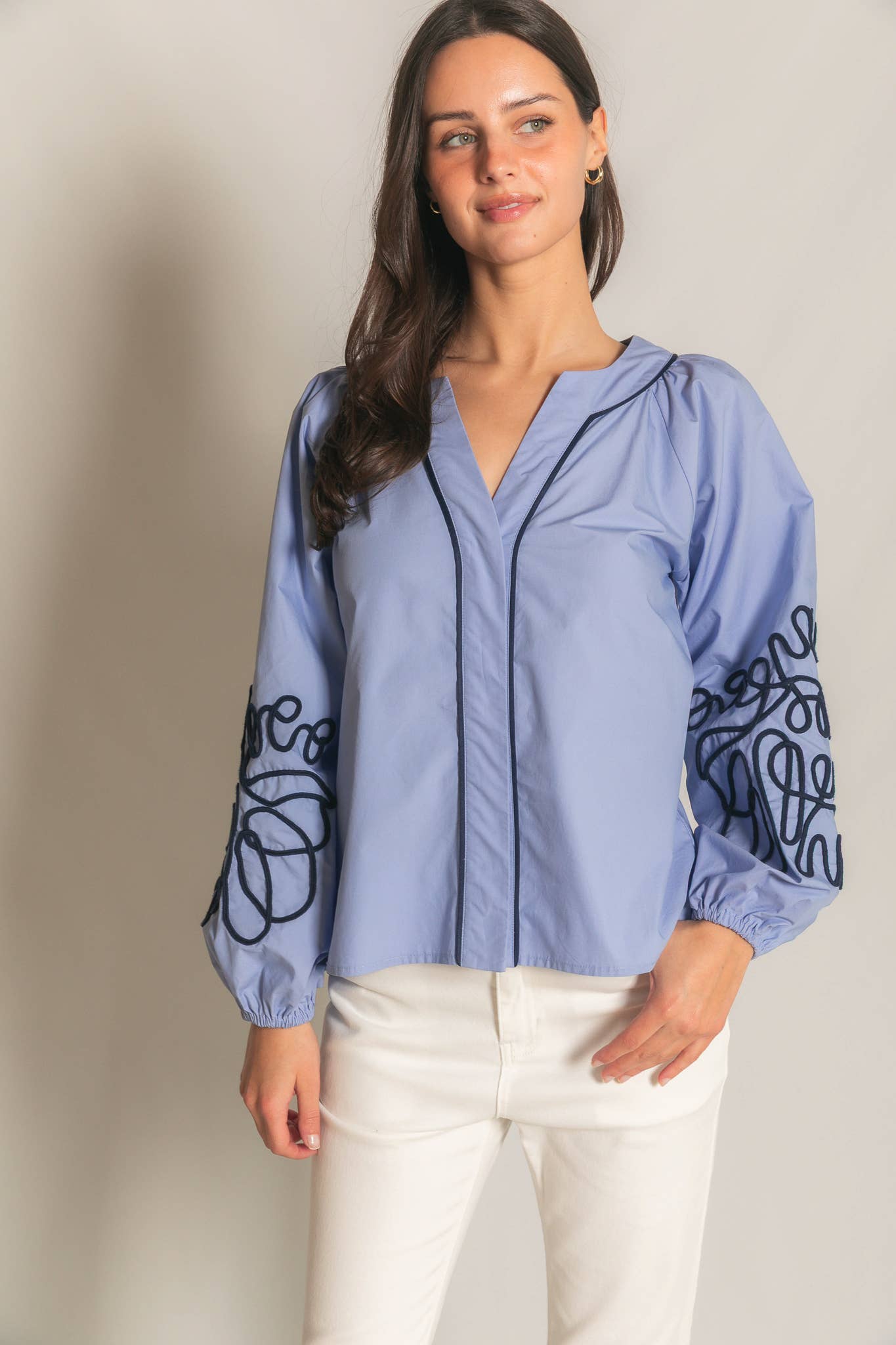 Soutache Embroidered Blouse