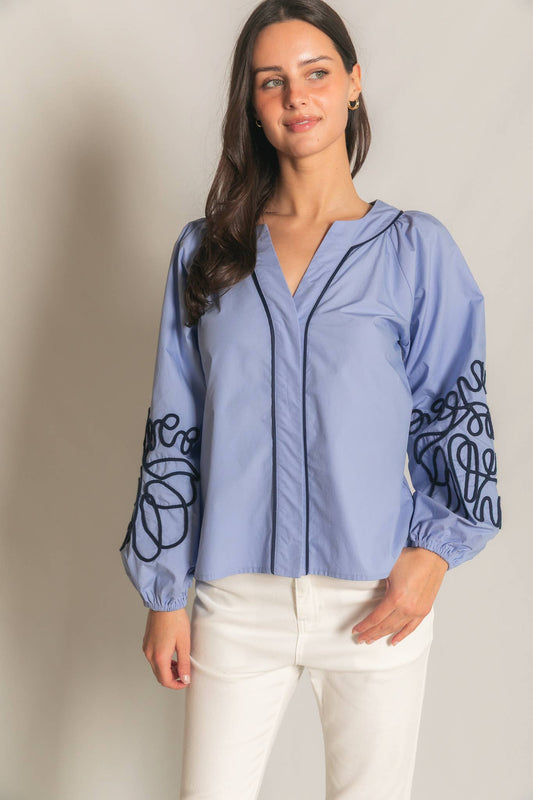 Soutache Embroidered Blouse