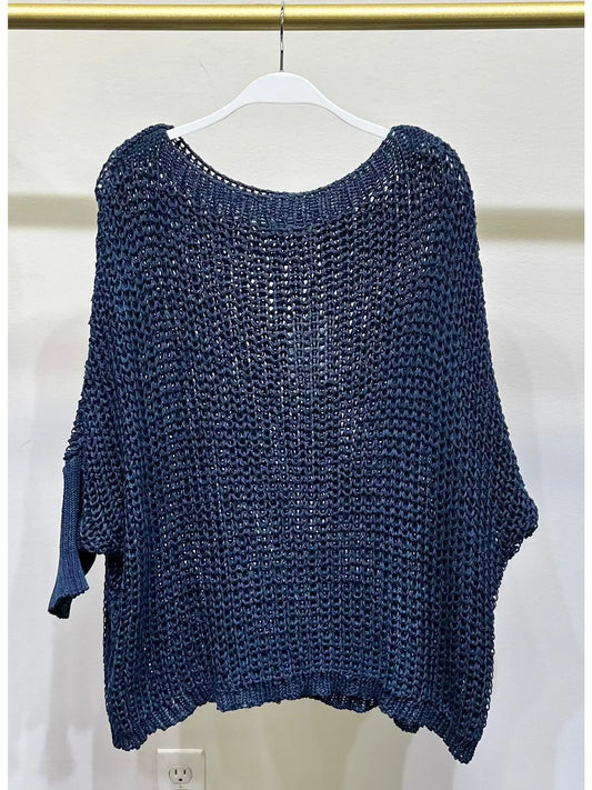 Boatneck Drop Shoulder Sweater