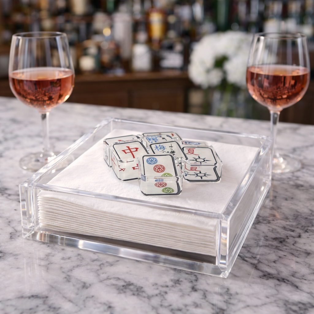 Acrylic Napkin Weight, Mahjong
