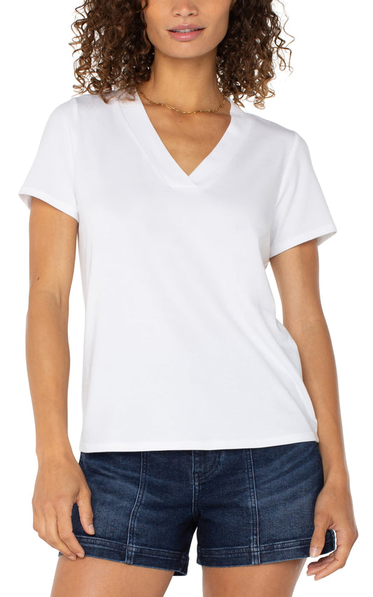 Short Sleeve V Neck Tee