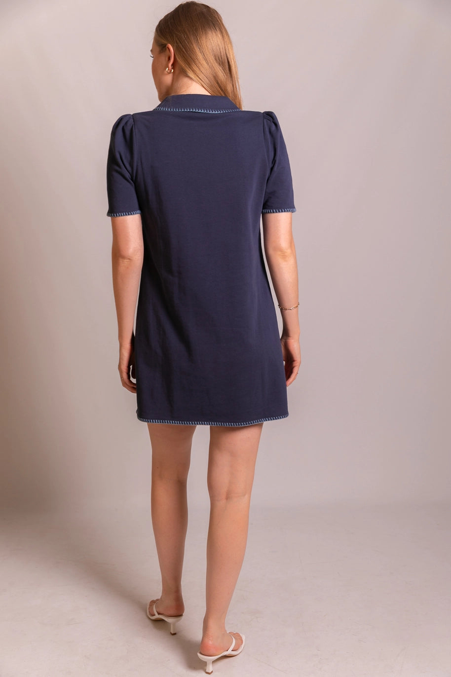 Navy Stitch Dress