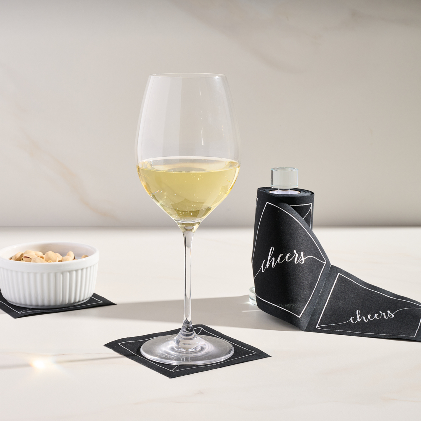 Midnight ToastCotton Cocktail Napkin