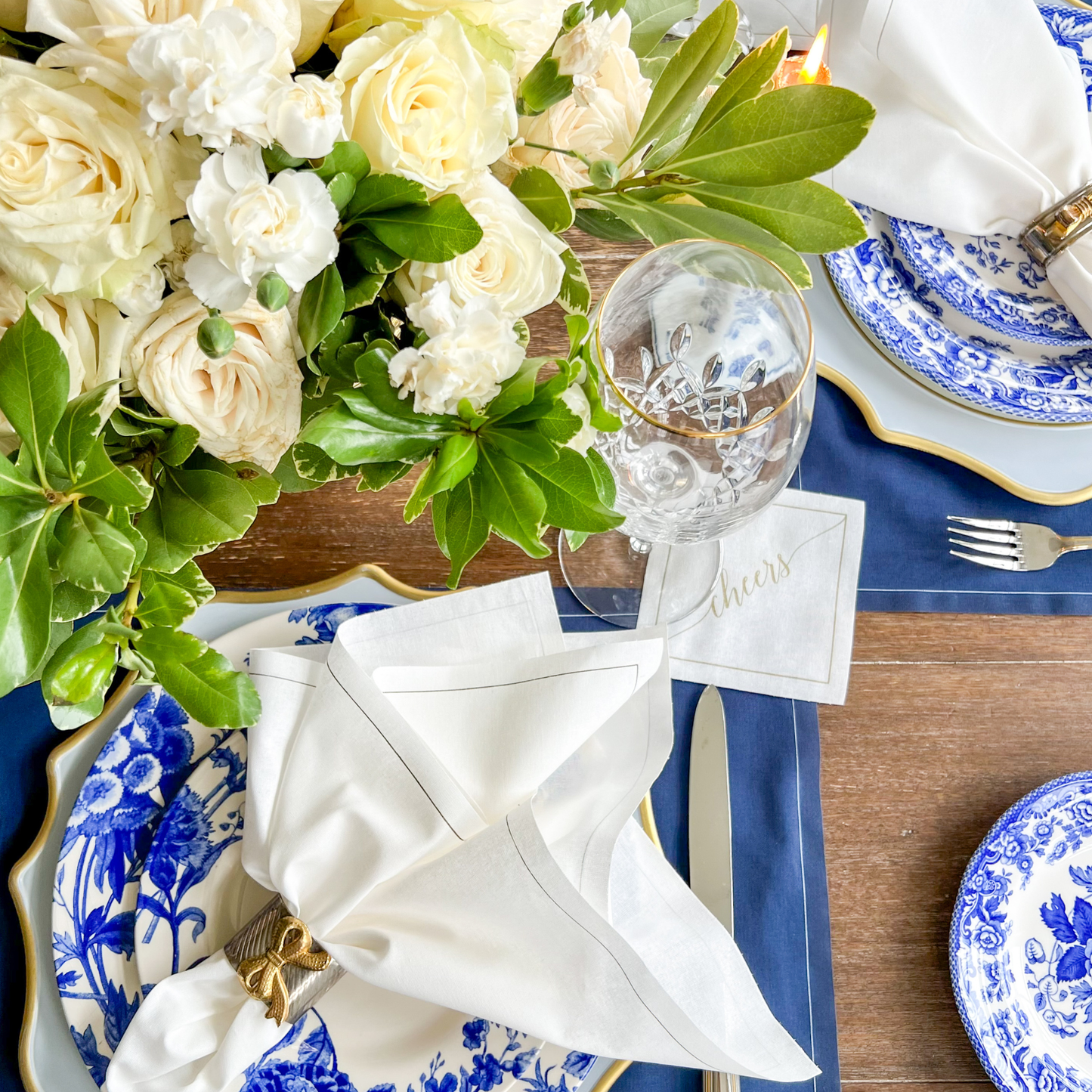 Golden Salute Disposable Cotton Cocktail Napkins