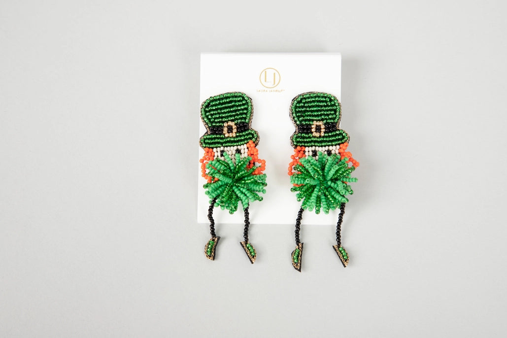 Green Leprochaun Earrings