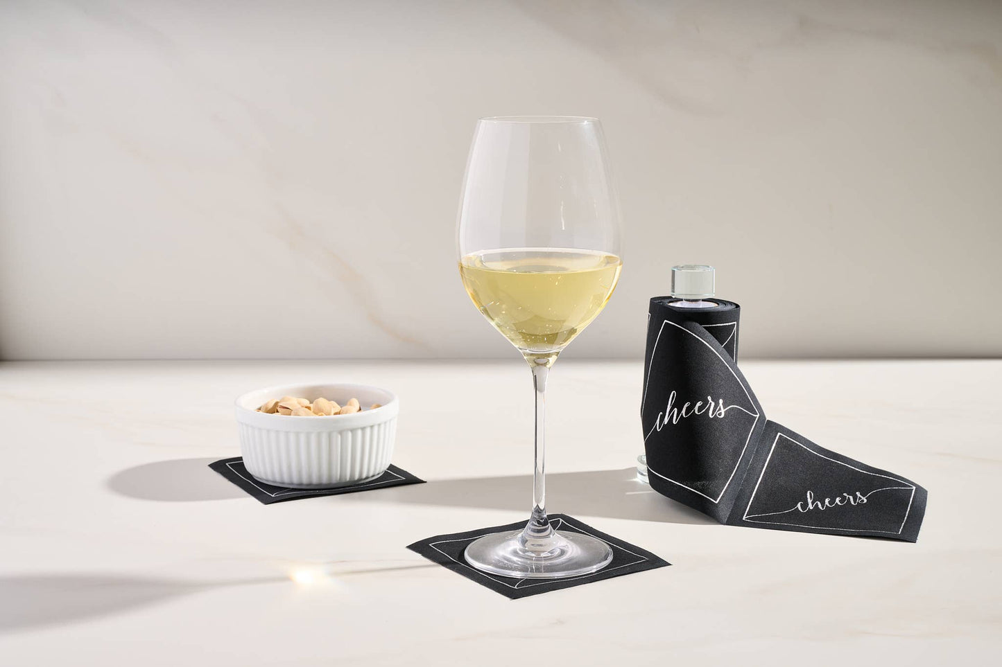 Glass Cocktail Napkin Stand Roll Holder