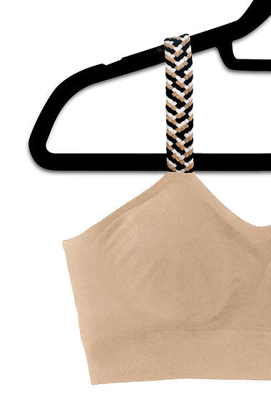 Nude Woven Strap Bra