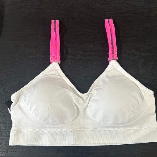 White Bra with Skinny Shear Strap