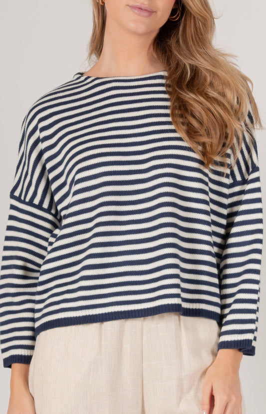 Stripe Navy Sweater