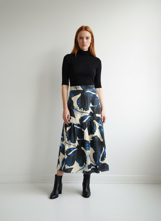 Indigo Lilies Skirt