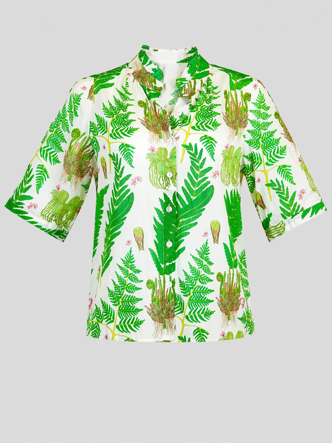 White Fern Short Sleeve Blouse